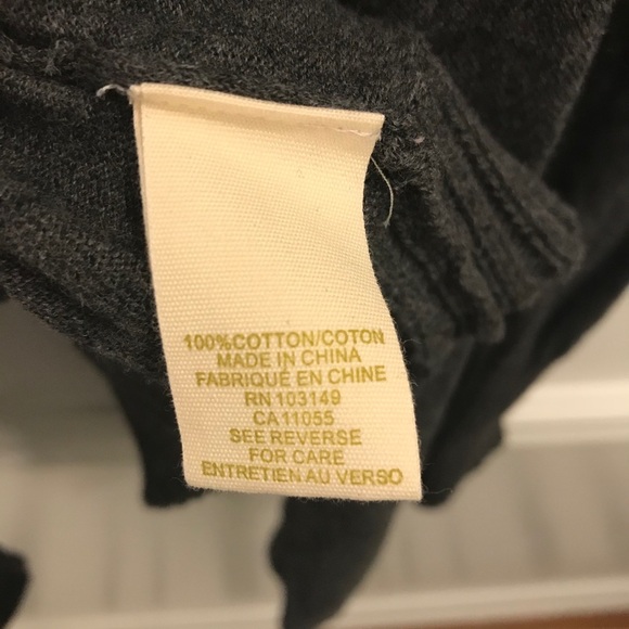 Anthropologie Shae Cardigan Sweater Medium gray cotton - Picture 10 of 11